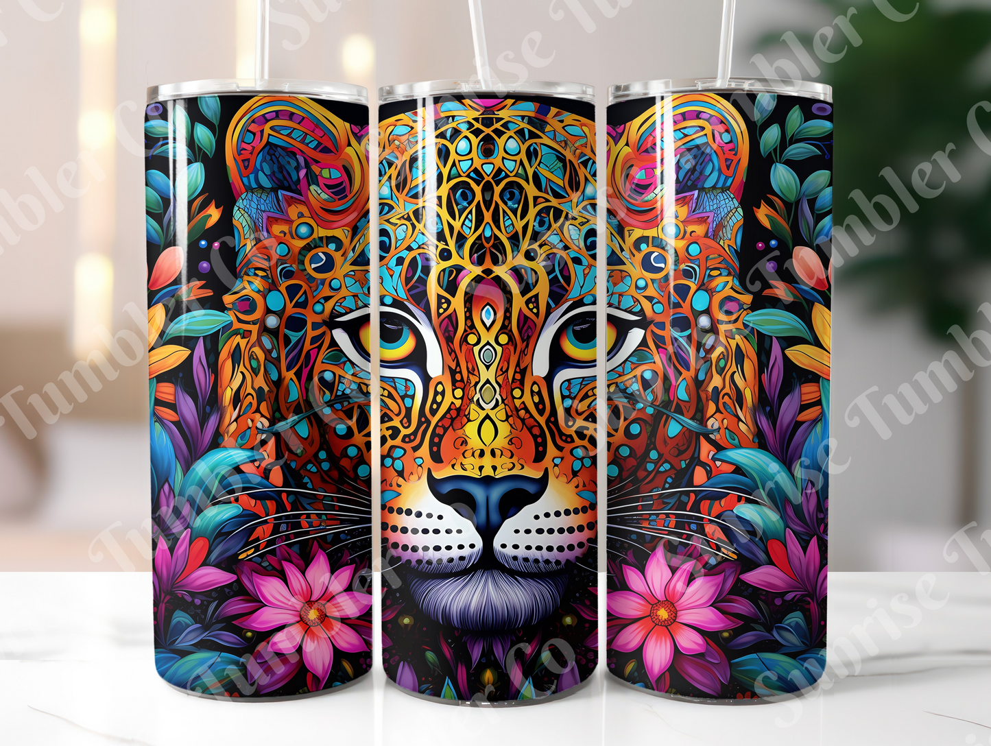 Snow Leopard Variety Part 2 - 20oz and 30oz Tumblers (Glow In The Dark Green And Blue Available)