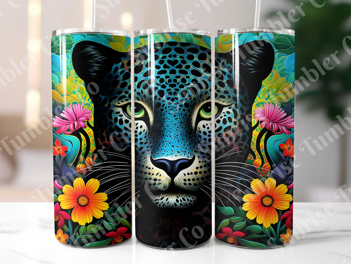 Snow Leopard Variety Part 2 - 20oz and 30oz Tumblers (Glow In The Dark Green And Blue Available)