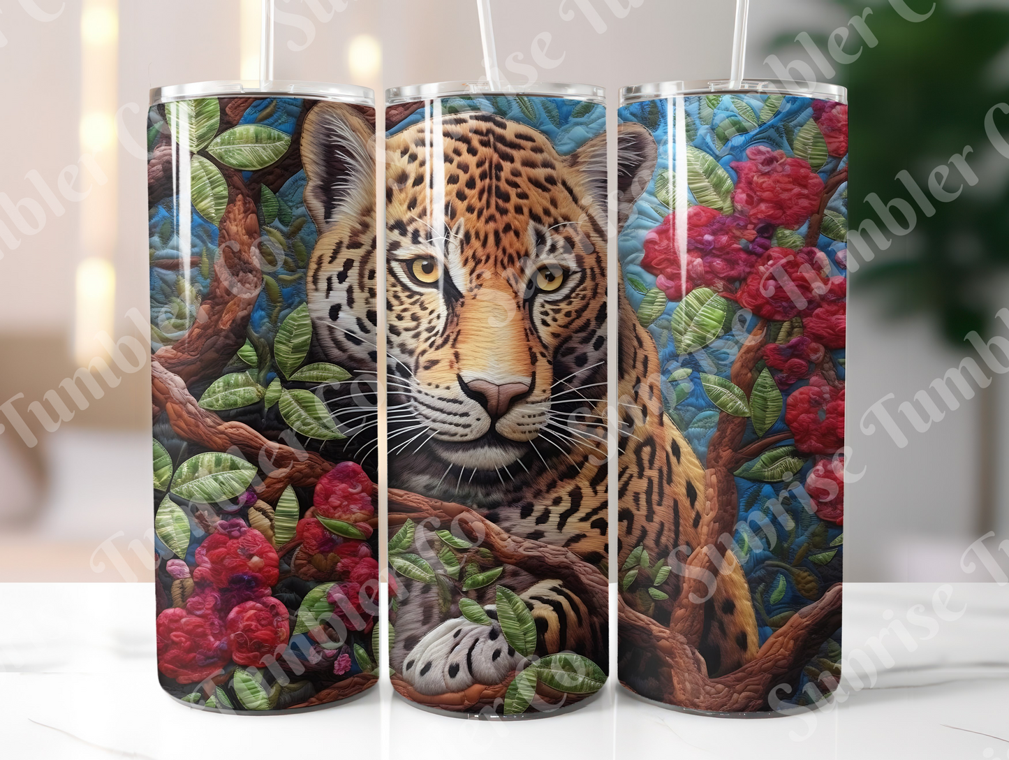 Snow Leopard Variety Part 2 - 20oz and 30oz Tumblers (Glow In The Dark Green And Blue Available)