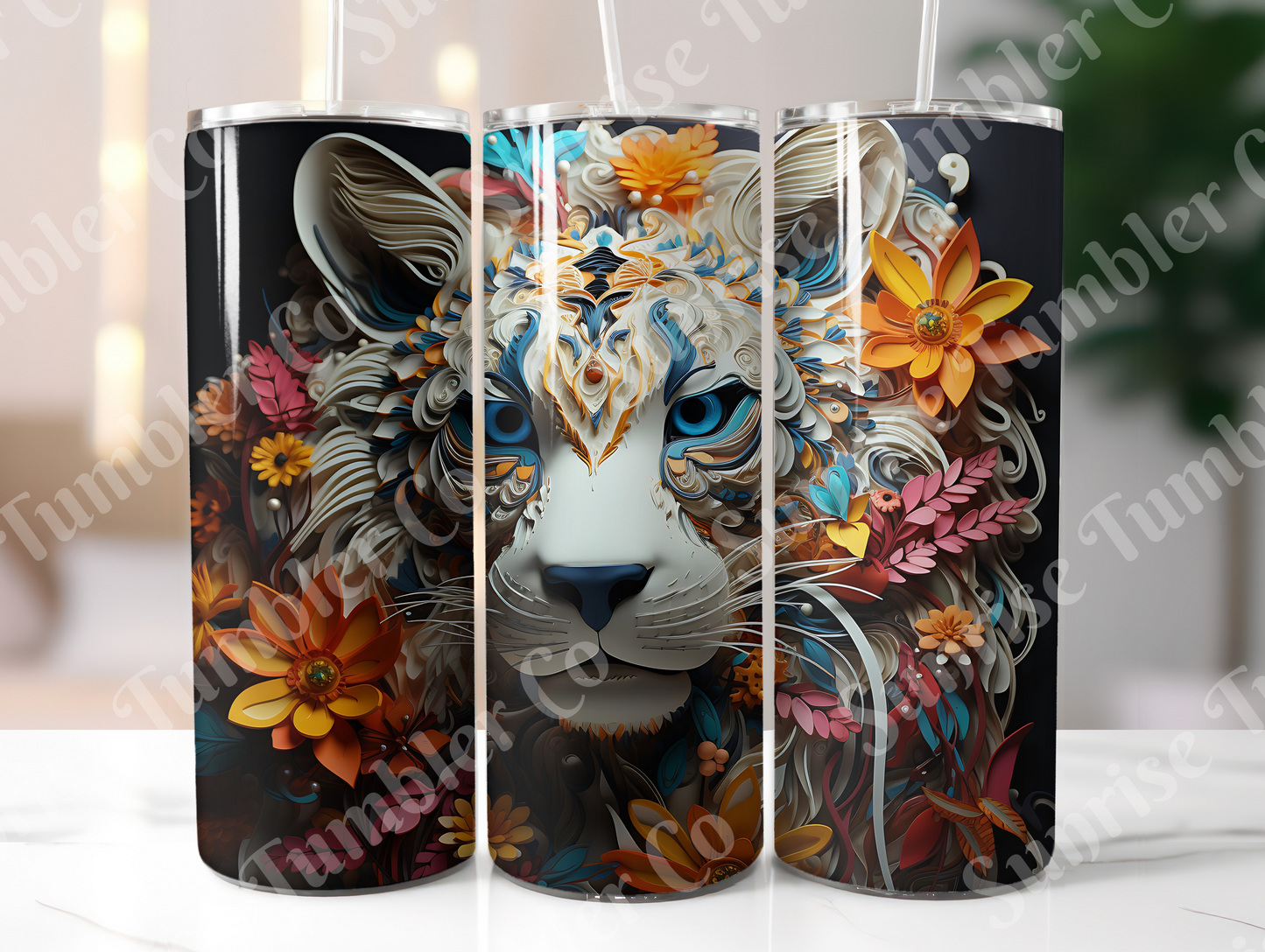 Snow Leopard Variety Part 1 - 20oz and 30oz Tumblers (Glow In The Dark Green And Blue Available)