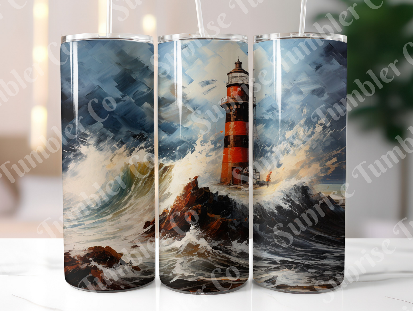 Lighthouse Variety Part 2 - 20oz and 30oz Tumblers (Glow In The Dark Green And Blue Available)
