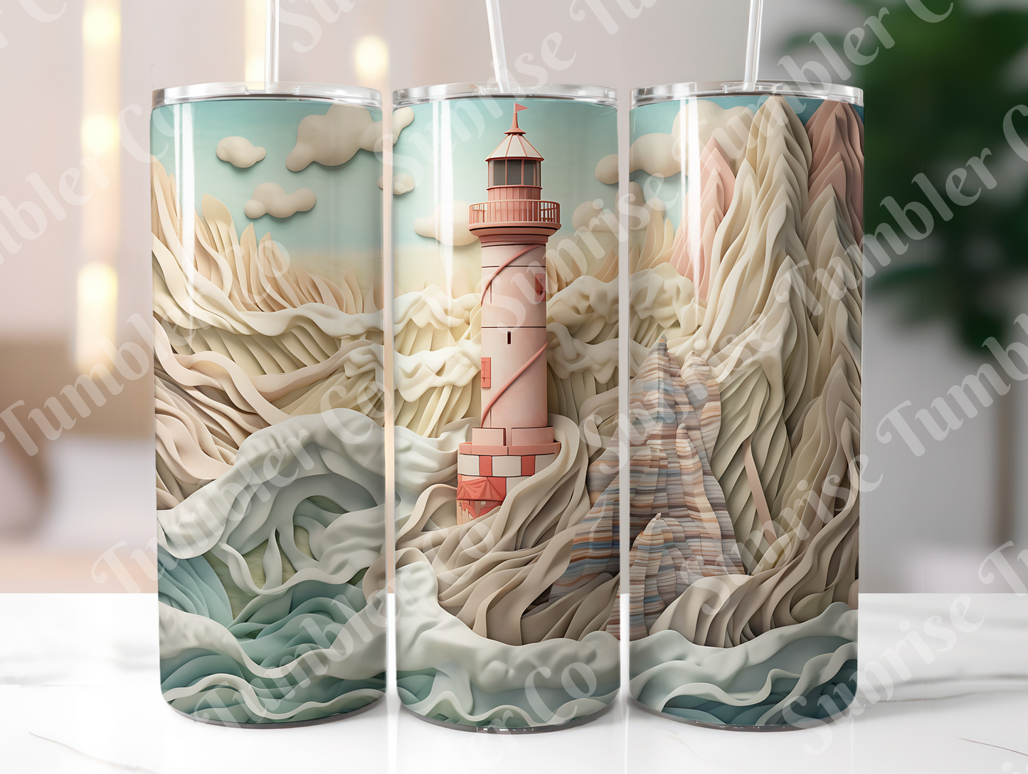 Lighthouse Variety Part 3 - 20oz and 30oz Tumblers (Glow In The Dark Green And Blue Available)