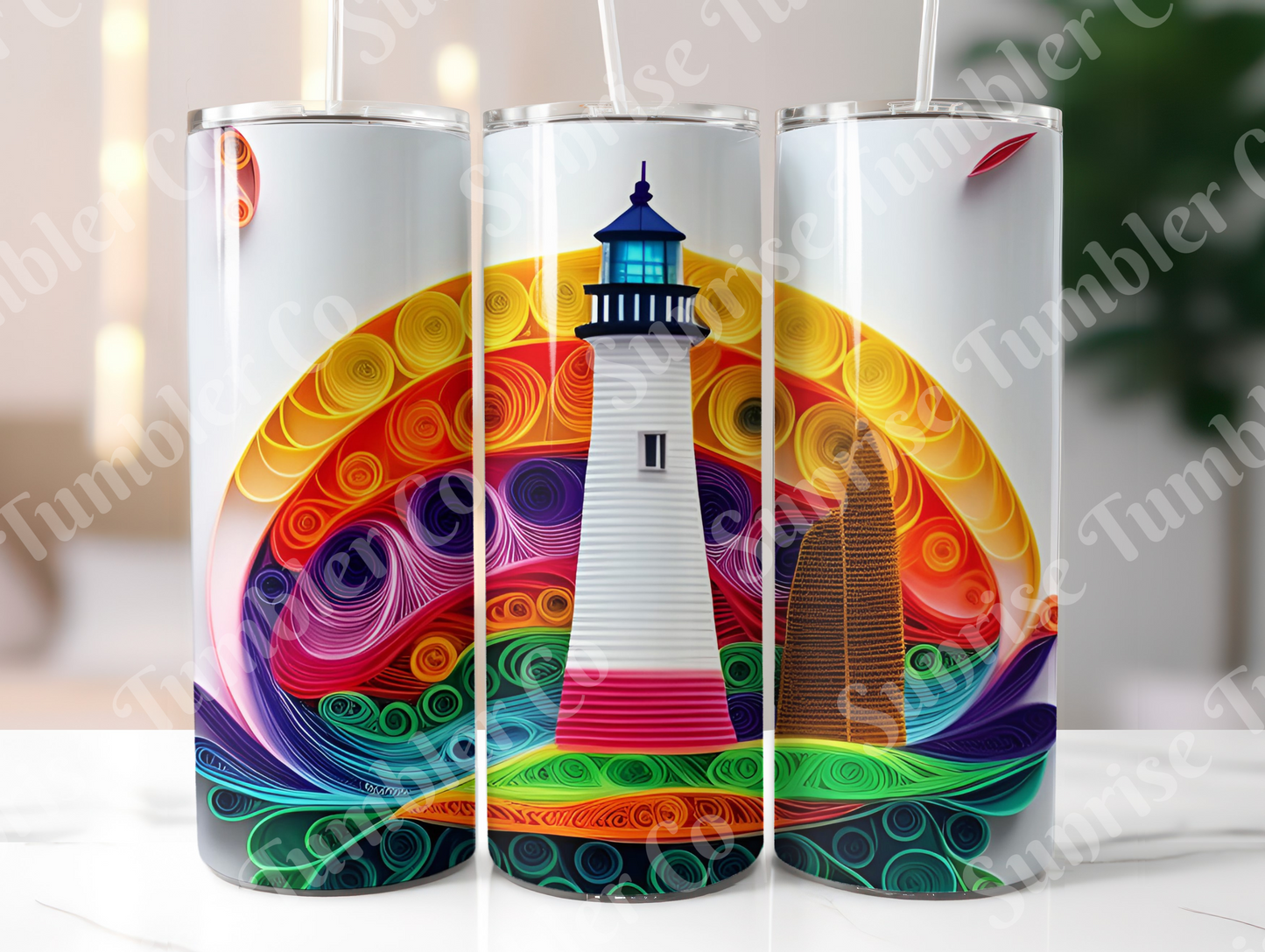 Lighthouse Variety Part 2 - 20oz and 30oz Tumblers (Glow In The Dark Green And Blue Available)