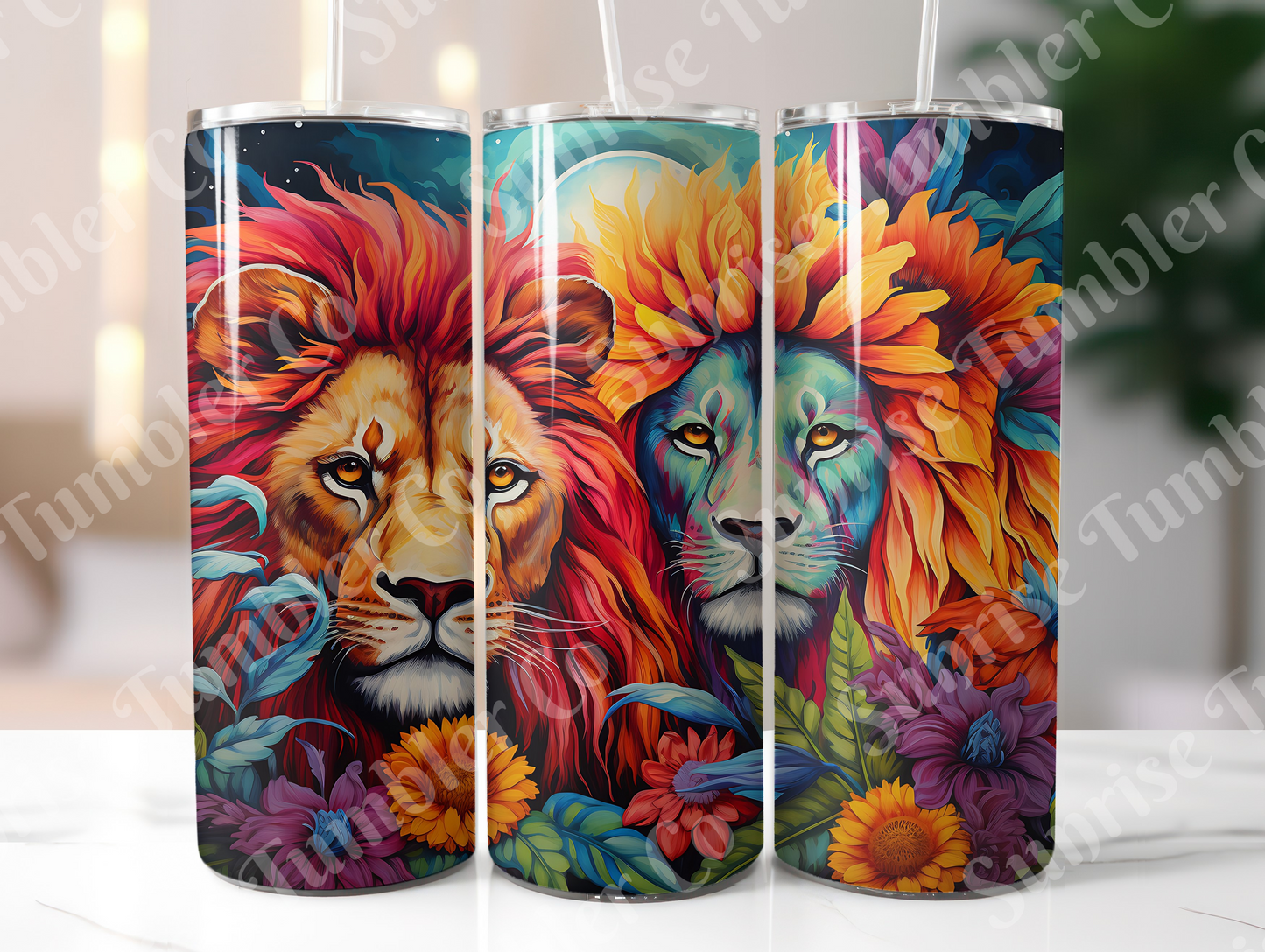 Lion Variety Part 2 - 20oz and 30oz Tumblers (Glow In The Dark Green And Blue Available)