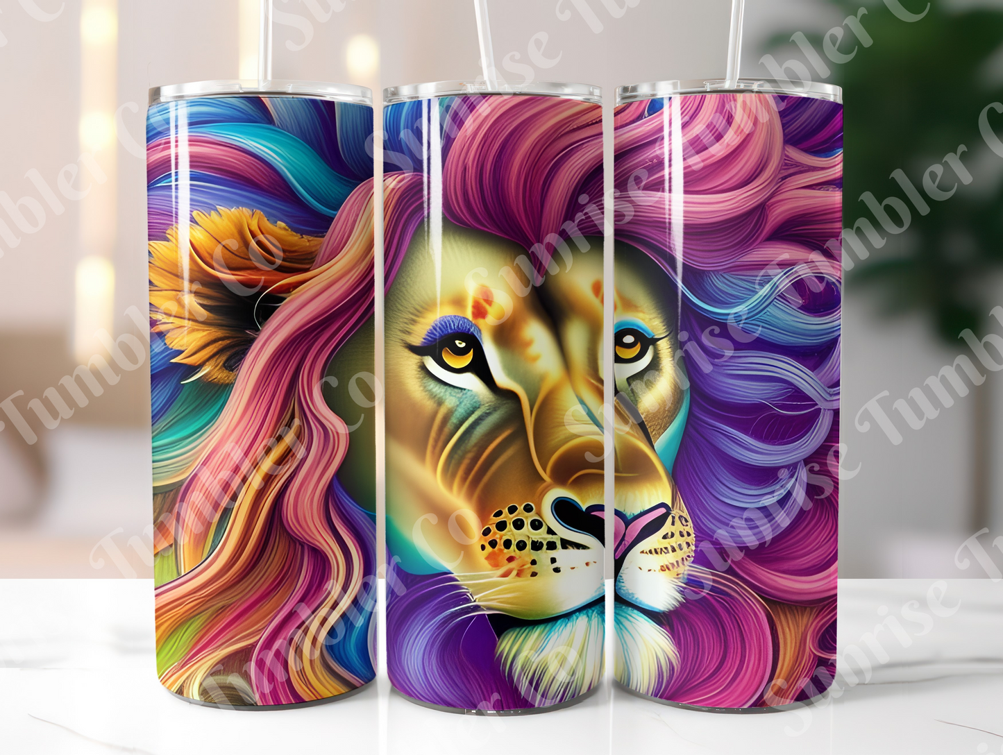 Lion Variety Part 2 - 20oz and 30oz Tumblers (Glow In The Dark Green And Blue Available)