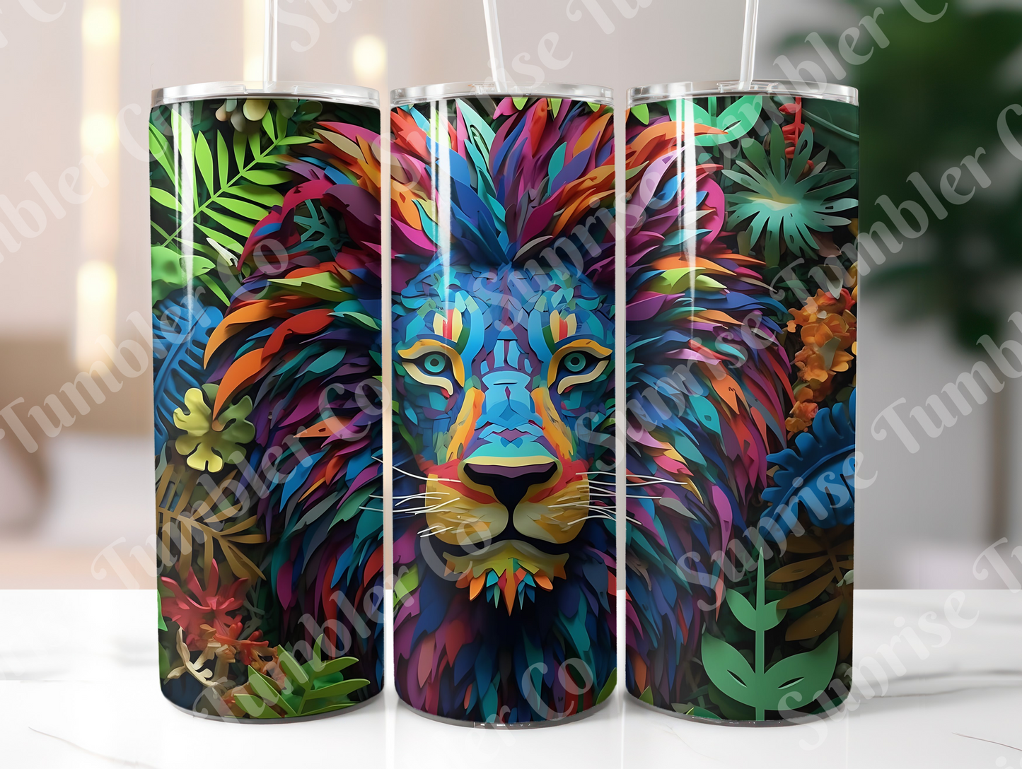 Lion Variety Part 2 - 20oz and 30oz Tumblers (Glow In The Dark Green And Blue Available)