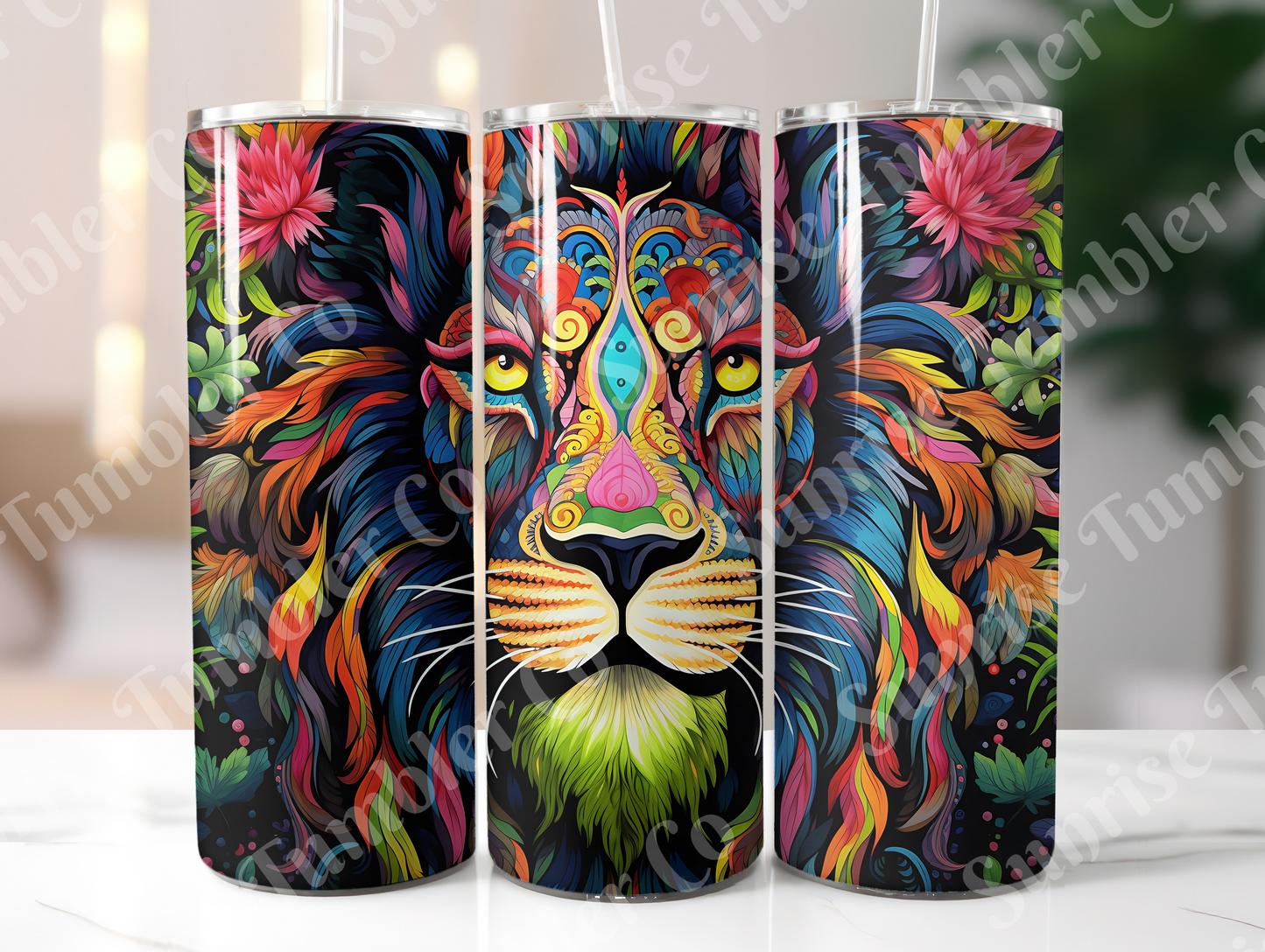 Lion Variety Part 2 - 20oz and 30oz Tumblers (Glow In The Dark Green And Blue Available)