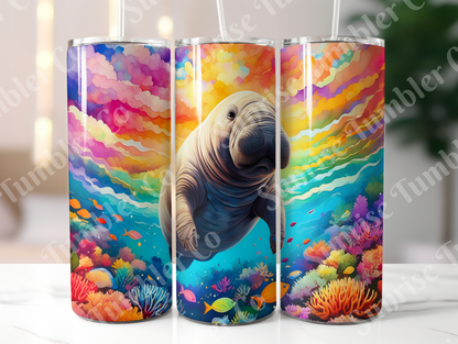 Manatee Variety - 20oz and 30oz Tumblers (Glow In The Dark Green And Blue Available)