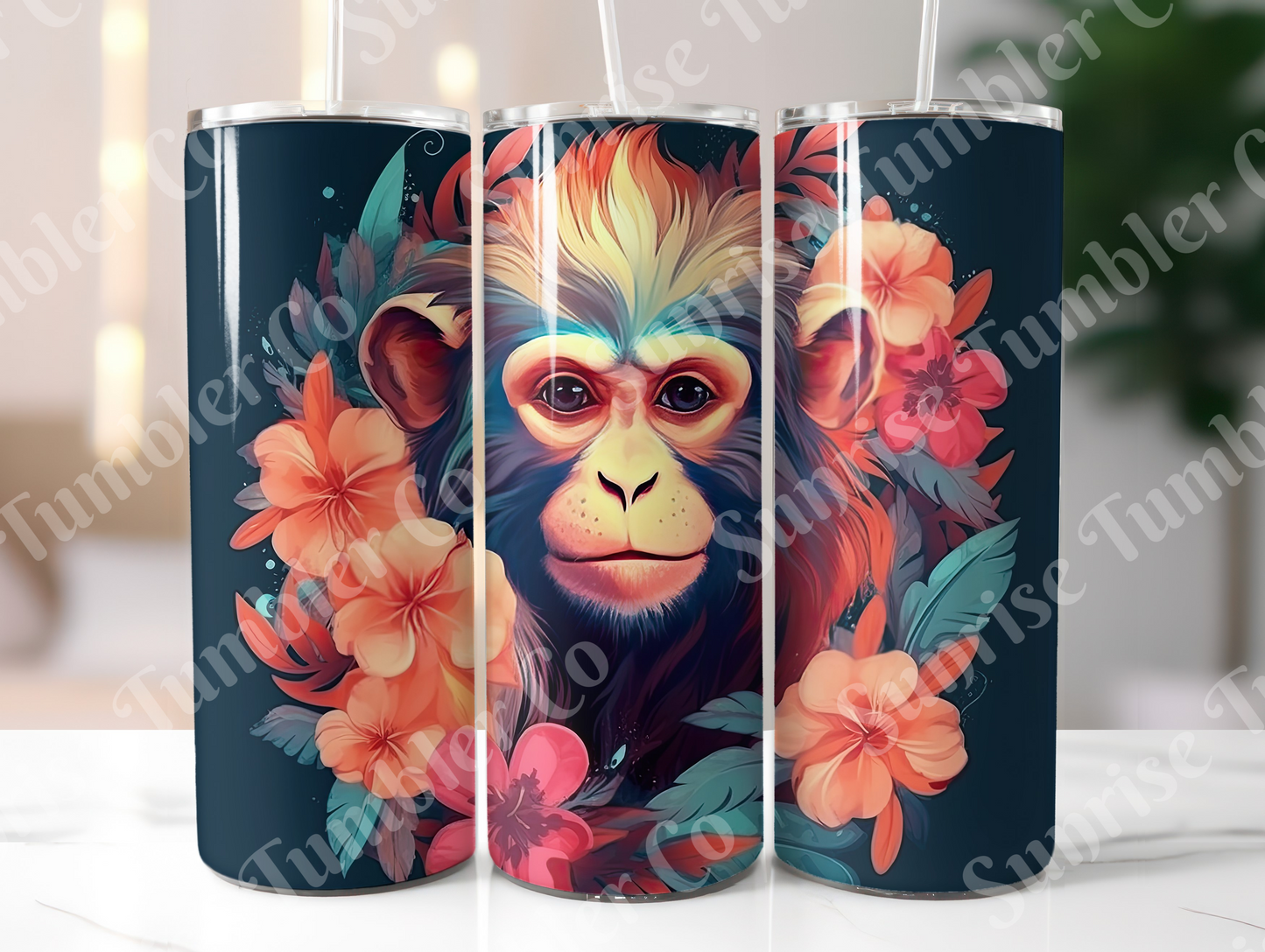 Monkey Variety - 20oz and 30oz Tumblers (Glow In The Dark Green And Blue Available)