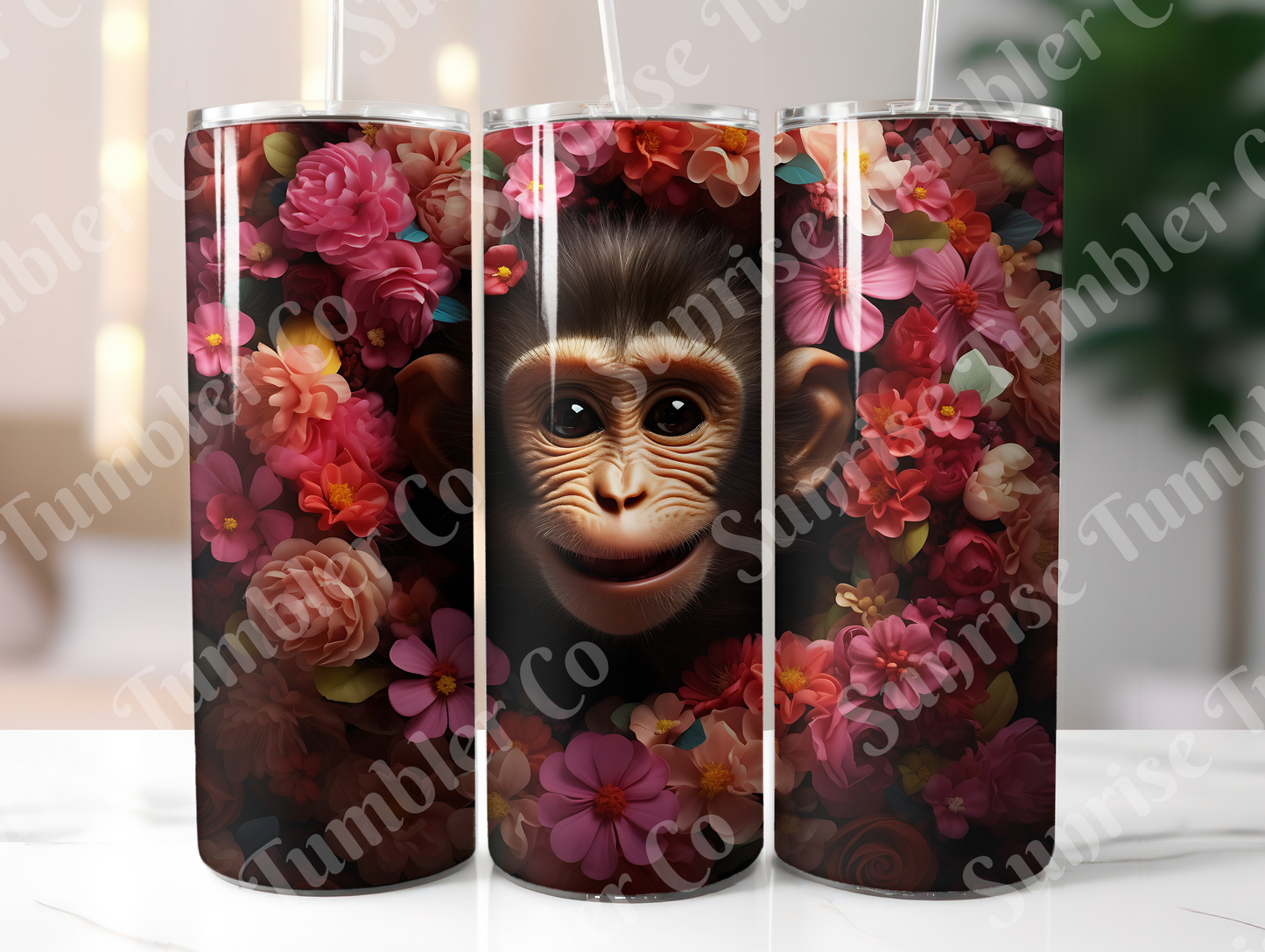 Monkey Variety - 20oz and 30oz Tumblers (Glow In The Dark Green And Blue Available)