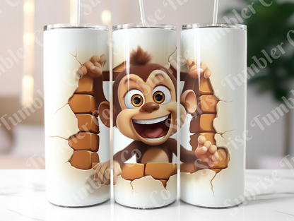 Monkey Variety - 20oz and 30oz Tumblers (Glow In The Dark Green And Blue Available)