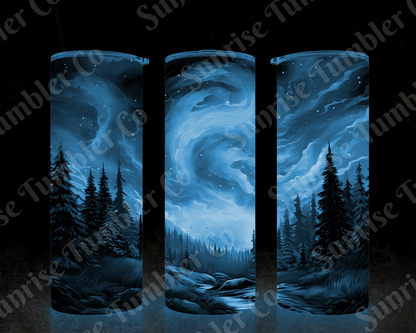Galaxy and Northern Lights Variety - 20 oz and 30 oz Tumblers (Glow In The Dark Option Available)
