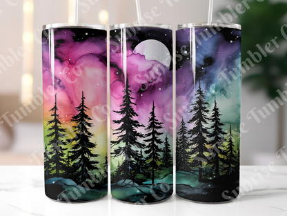 Galaxy and Northern Lights Variety - 20 oz and 30 oz Tumblers (Glow In The Dark Option Available)