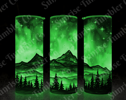 Galaxy and Northern Lights Variety - 20 oz and 30 oz Tumblers (Glow In The Dark Option Available)