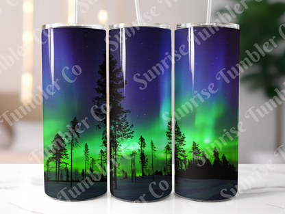 Galaxy and Northern Lights Variety - 20 oz and 30 oz Tumblers (Glow In The Dark Option Available)