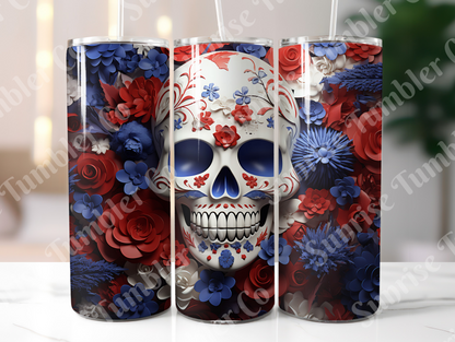 Skulls Variety Part 2 - 20 oz and 30 oz Tumbler (Glow In The Dark Option Available)