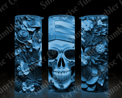 Skulls Variety Part 2 - 20 oz and 30 oz Tumbler (Glow In The Dark Option Available)