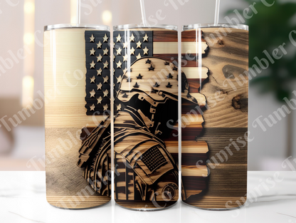 Military, Veteran & First Responders Variety Part 1 - 20oz and 30oz Tumblers (Glow In The Dark Green And Blue Available)