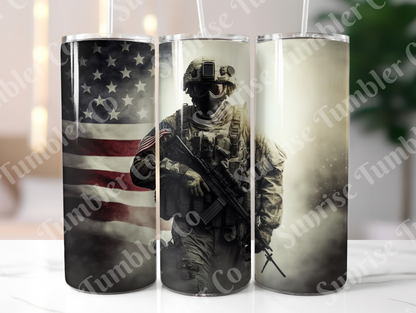 Military, Veteran & First Responders Variety Part 1 - 20oz and 30oz Tumblers (Glow In The Dark Green And Blue Available)