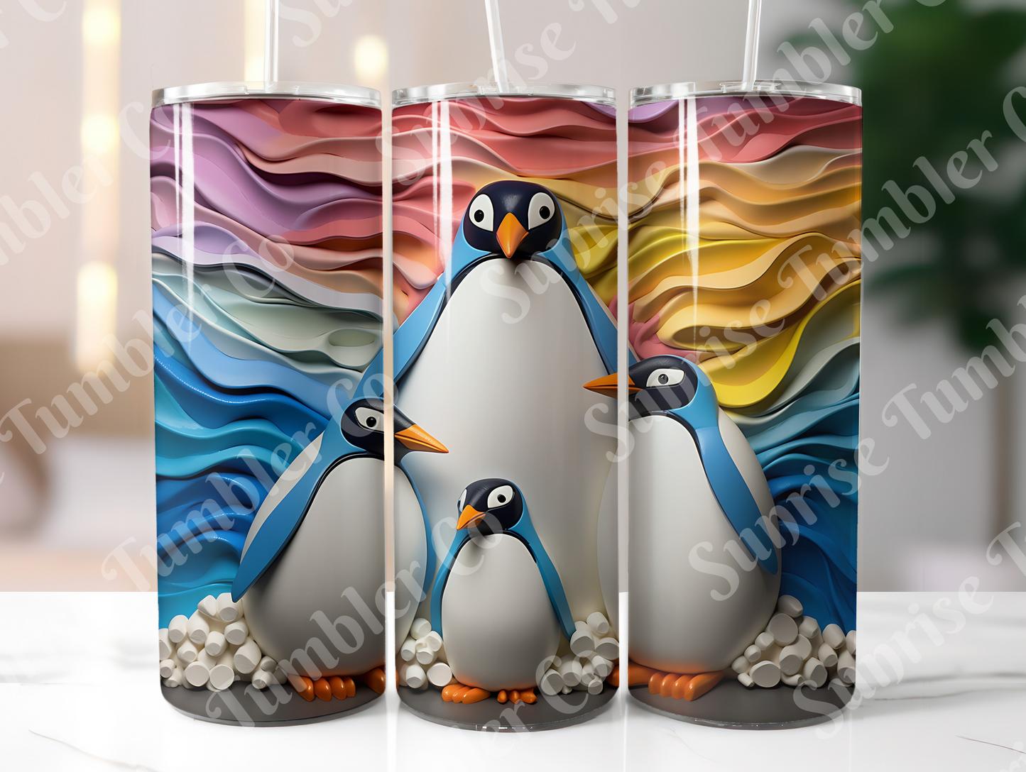 Penguin Variety Part 2 - 20oz and 30oz Tumblers (Glow In The Dark Green And Blue Available)