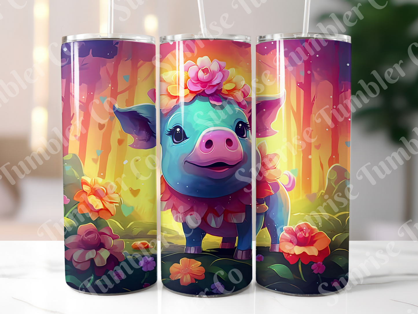 Pig Variety Part 1 - 20oz and 30oz Tumblers (Glow In The Dark Green And Blue Available)