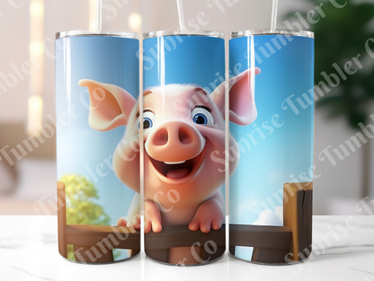 Pig Variety Part 2 - 20oz and 30oz Tumblers (Glow In The Dark Green And Blue Available)