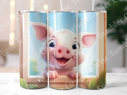 Pig Variety Part 1 - 20oz and 30oz Tumblers (Glow In The Dark Green And Blue Available)