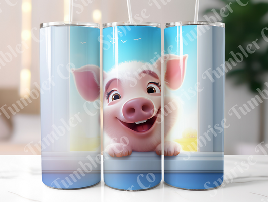 Pig Variety Part 2 - 20oz and 30oz Tumblers (Glow In The Dark Green And Blue Available)