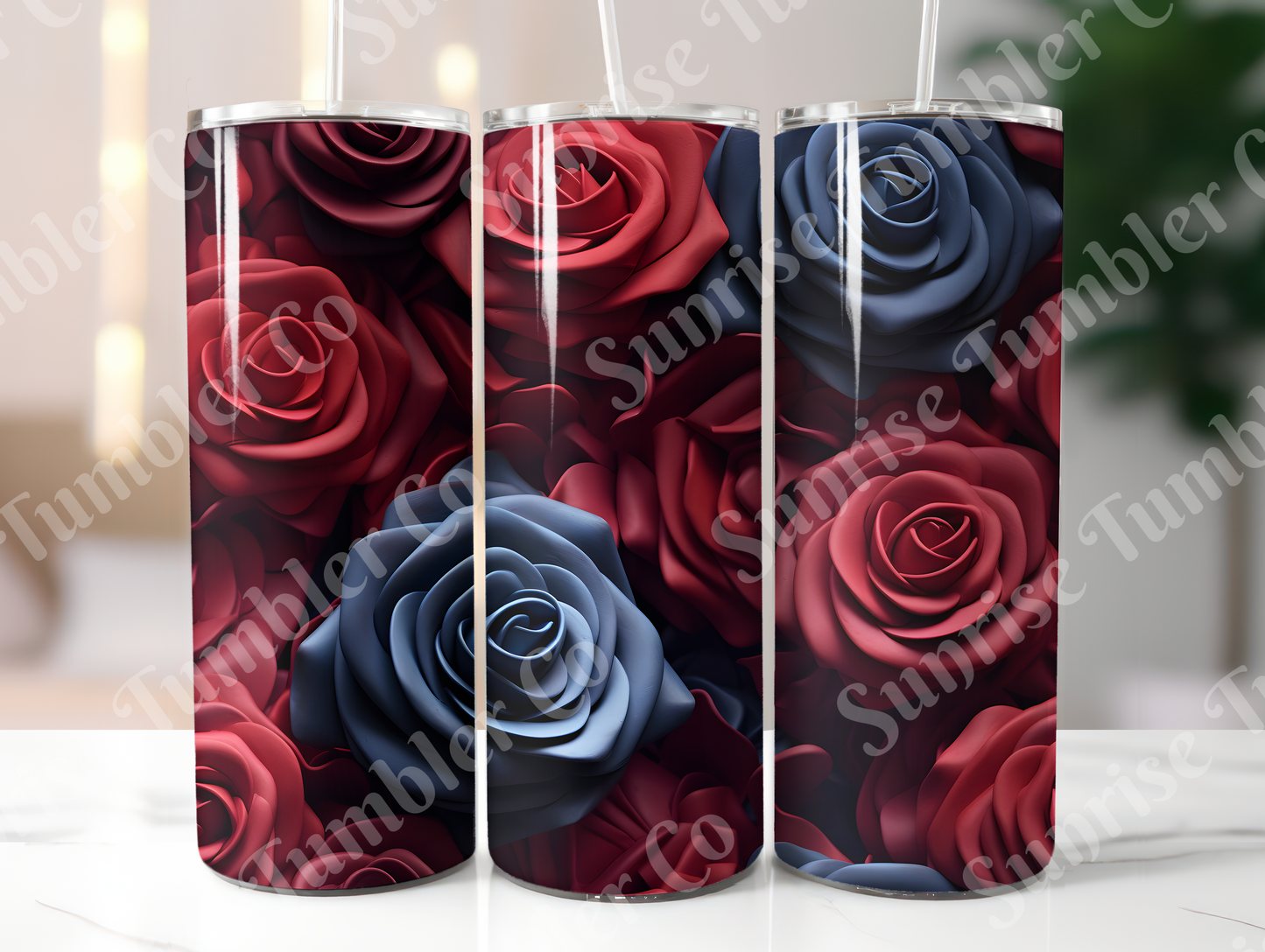 Roses Variety Part 1 - 20oz and 30oz Tumblers (Glow In The Dark Green And Blue Available)