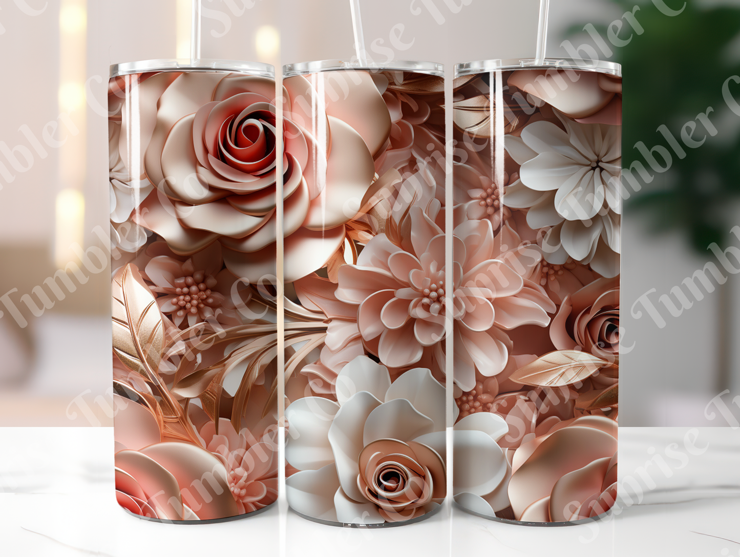Roses Variety Part 2 - 20oz and 30oz Tumblers (Glow In The Dark Green And Blue Available)