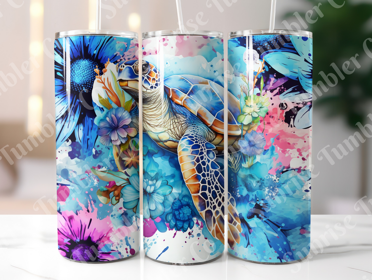 Sea Turtle Variety Part 2 - 20oz and 30oz Tumblers (Glow In The Dark Green And Blue Available)