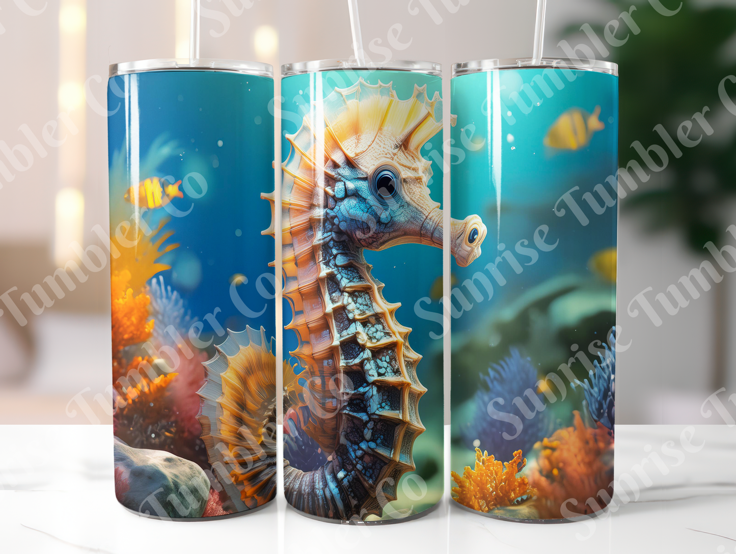 Seahorse Variety - 20oz and 30oz Tumblers (Glow In The Dark Green And Blue Available)