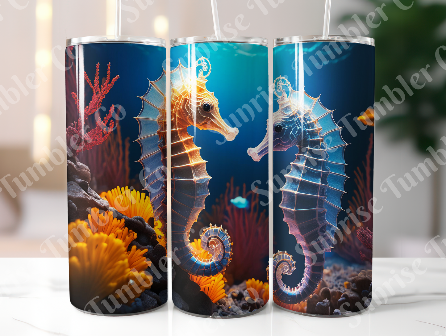Seahorse Variety - 20oz and 30oz Tumblers (Glow In The Dark Green And Blue Available)