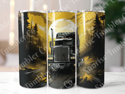 Semi-Truck Variety - 20oz and 30oz Tumblers (Glow In The Dark Green And Blue Available)