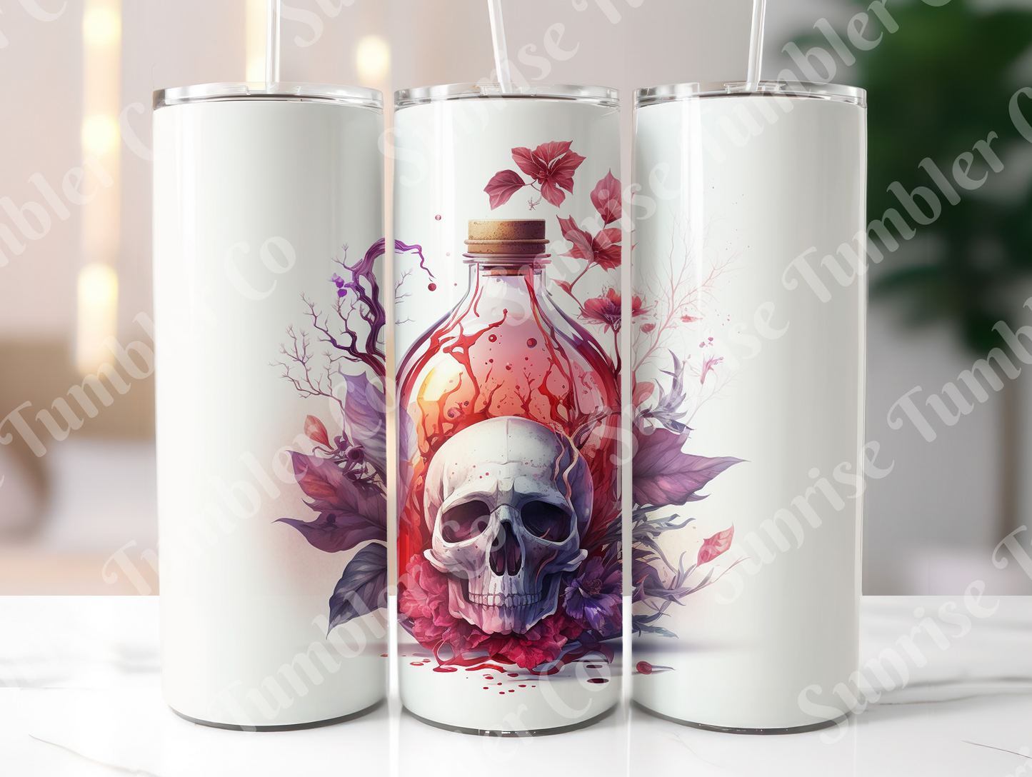 Skulls Variety Part 2 - 20 oz and 30 oz Tumbler (Glow In The Dark Option Available)