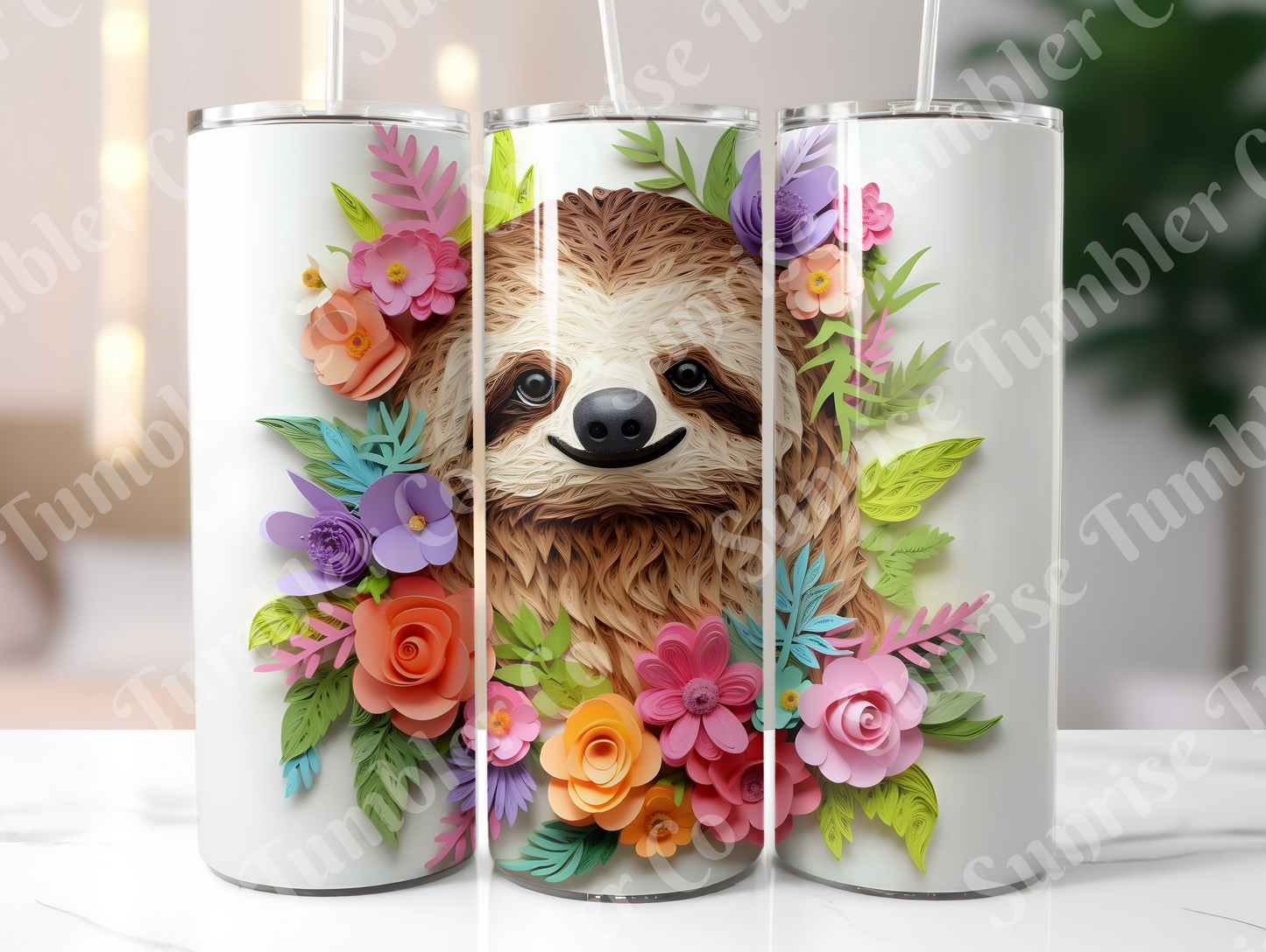 Sloth Variety Part 2 - 20oz and 30oz Tumblers (Glow In The Dark Green And Blue Available)