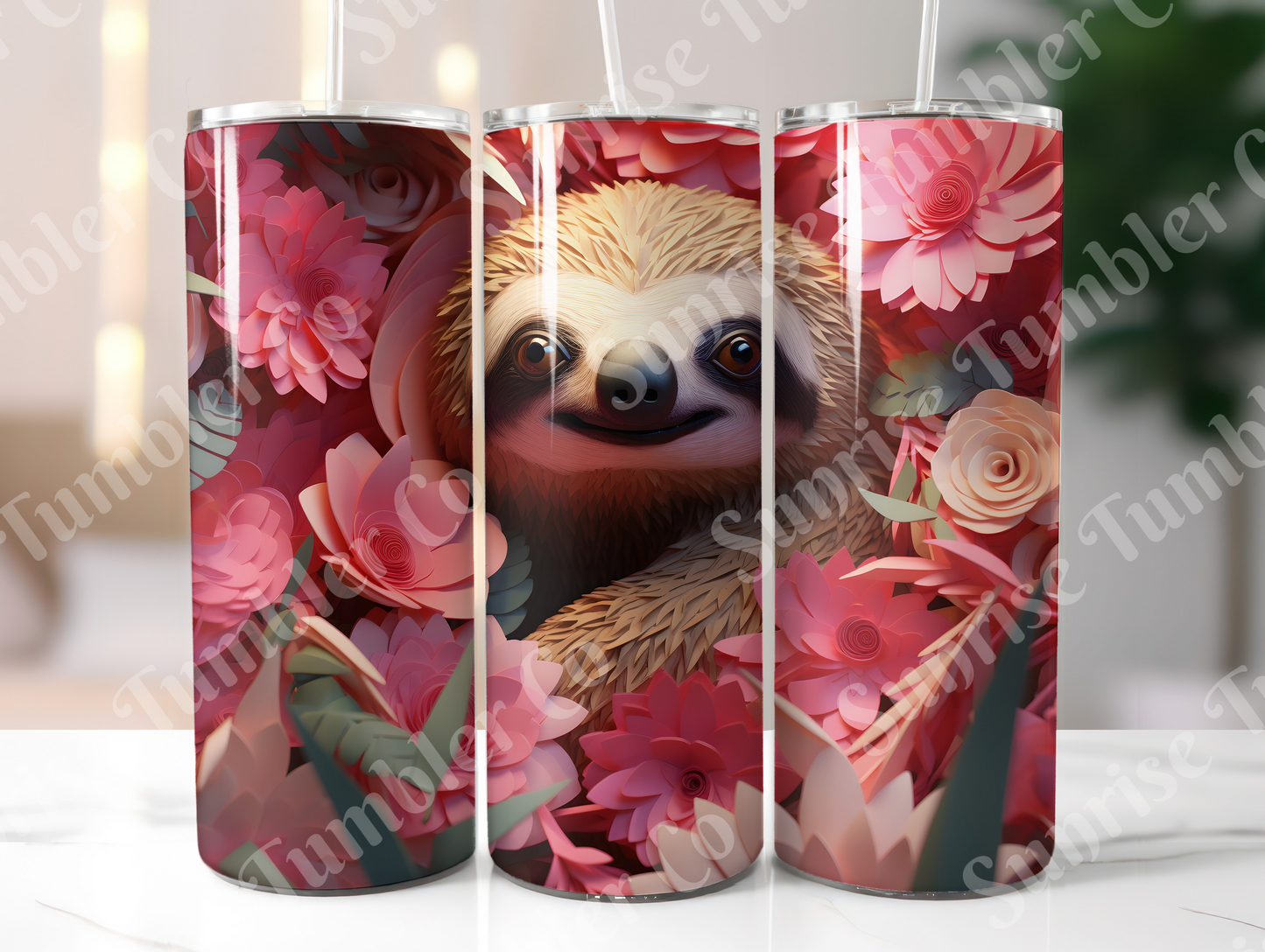 Sloth Variety Part 1 - 20oz and 30oz Tumblers (Glow In The Dark Green And Blue Available)