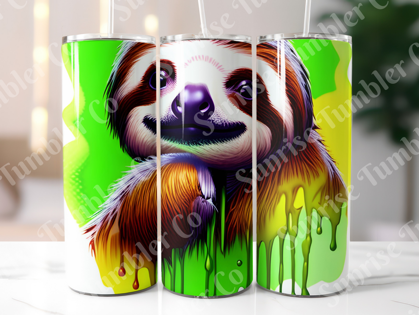 Sloth Variety Part 1 - 20oz and 30oz Tumblers (Glow In The Dark Green And Blue Available)