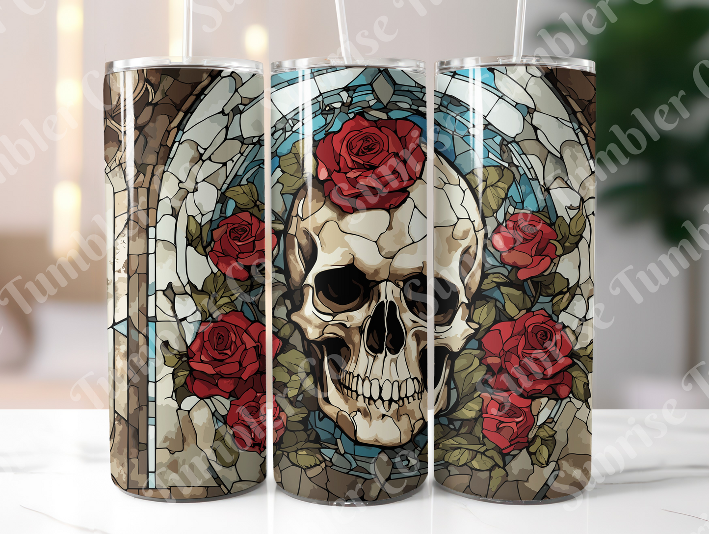 Skulls Variety Part 2 - 20 oz and 30 oz Tumbler (Glow In The Dark Option Available)