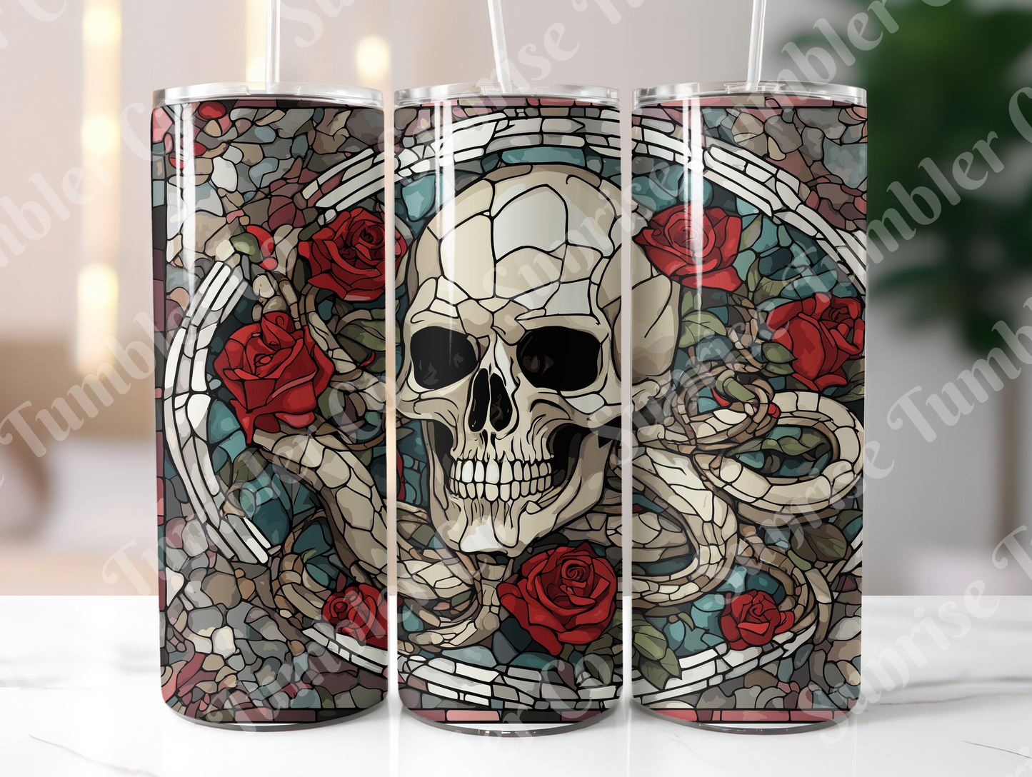 Skulls Variety Part 2 - 20 oz and 30 oz Tumbler (Glow In The Dark Option Available)