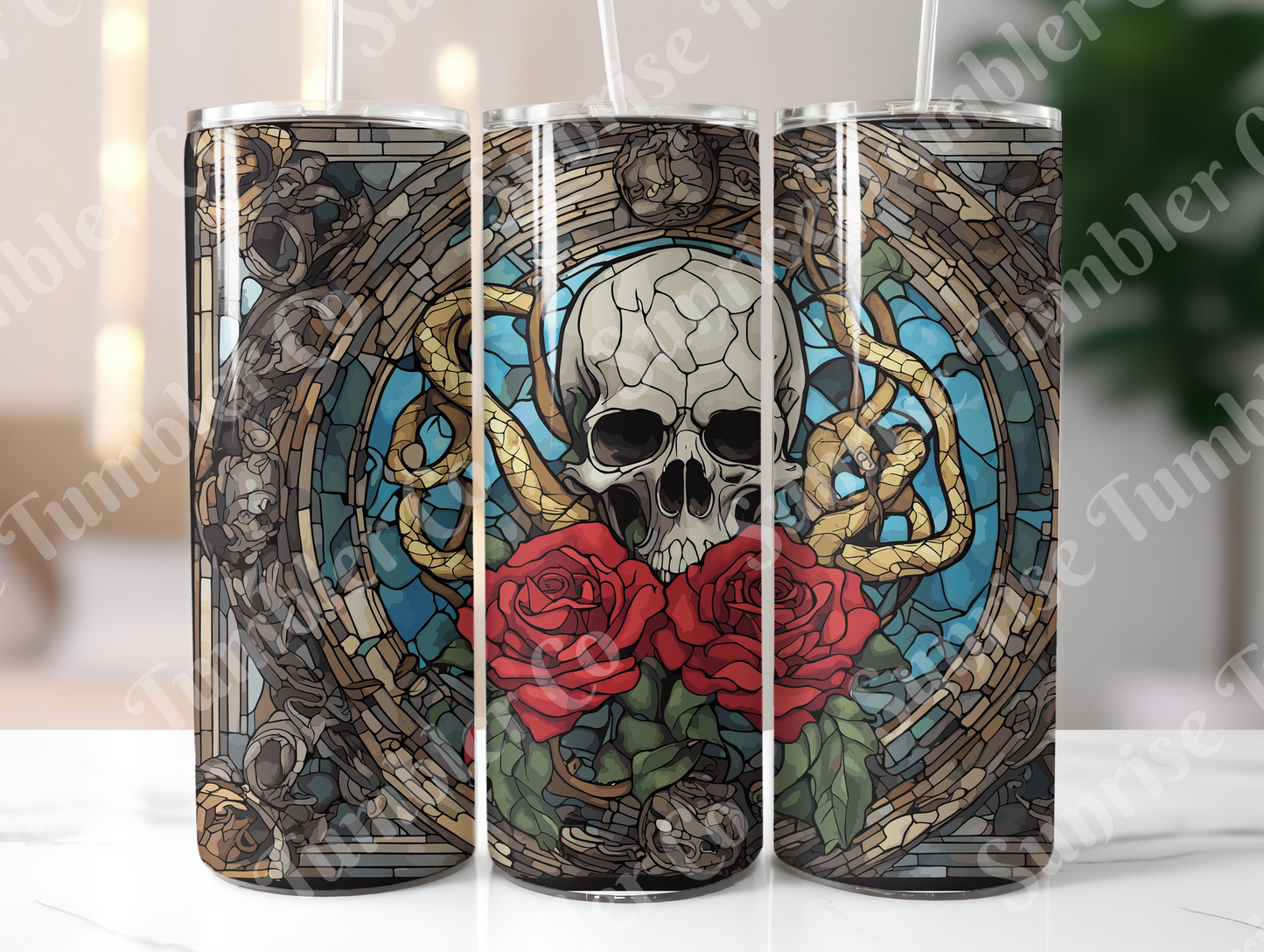 Skulls Variety Part 2 - 20 oz and 30 oz Tumbler (Glow In The Dark Option Available)