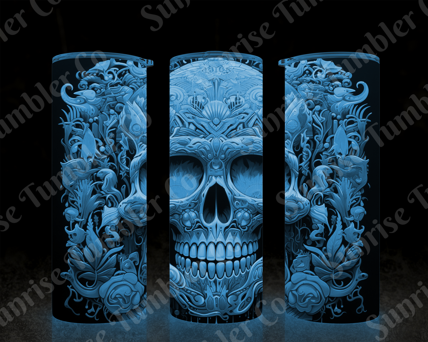 Skulls Variety Part 2 - 20 oz and 30 oz Tumbler (Glow In The Dark Option Available)