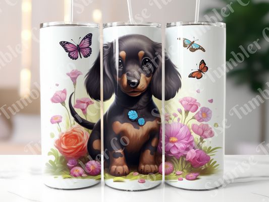 Summer Puppy Variety - 20oz and 30oz Tumblers (Glow In The Dark Green And Blue Available)