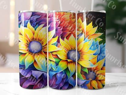 Sunflower Variety Part 2 - 20oz and 30oz Tumblers (Glow In The Dark Green And Blue Available)