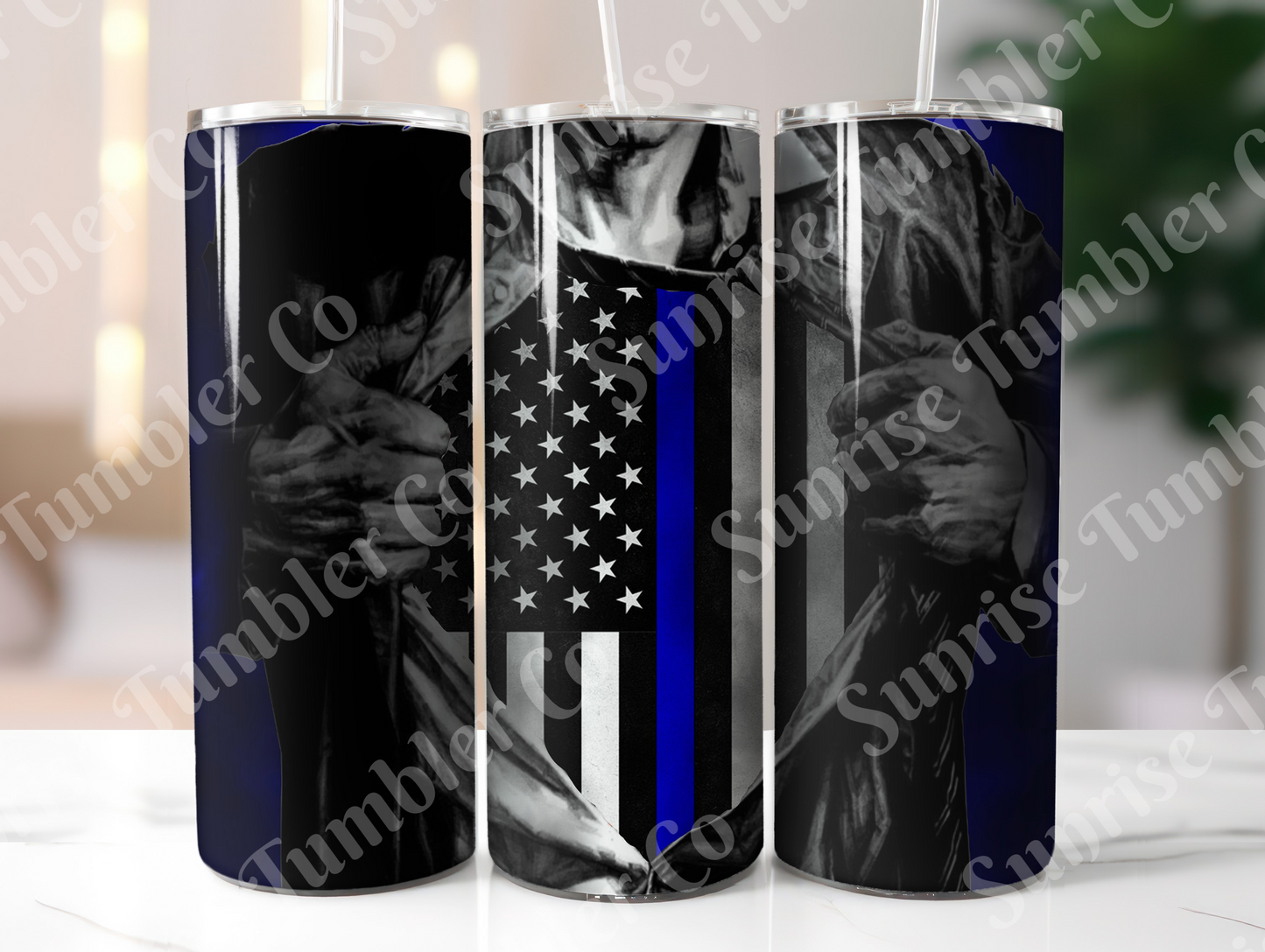 Military, Veteran & First Responders Variety Part 1 - 20oz and 30oz Tumblers (Glow In The Dark Green And Blue Available)