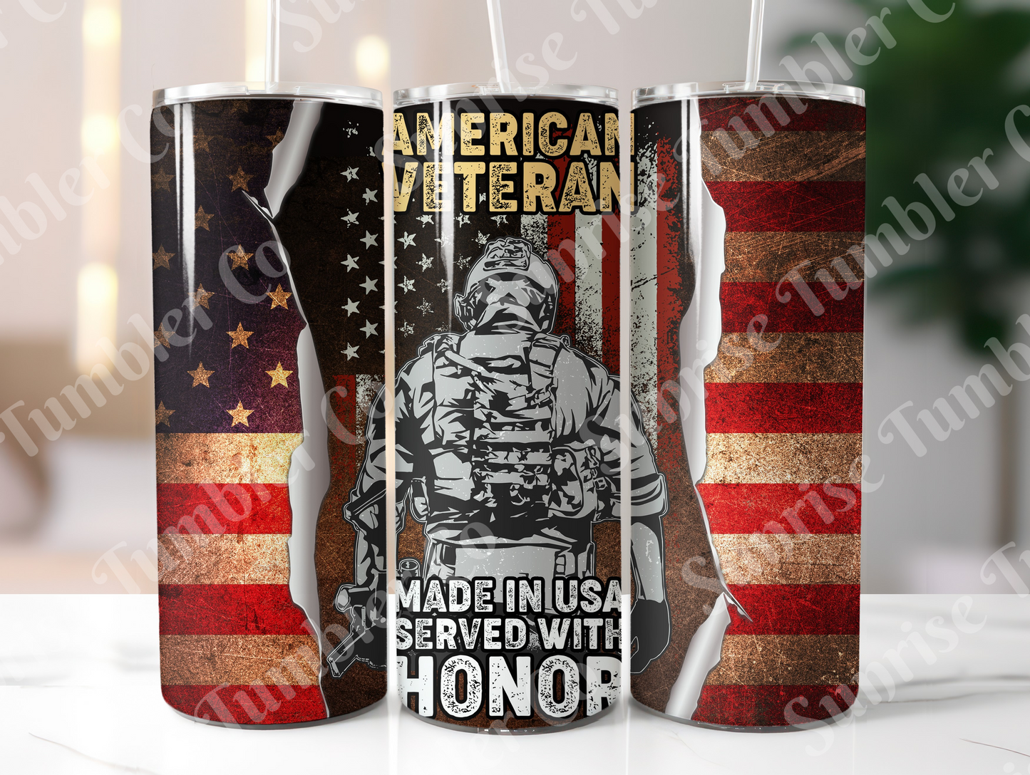 Military, Veteran & First Responders Variety Part 1 - 20oz and 30oz Tumblers (Glow In The Dark Green And Blue Available)