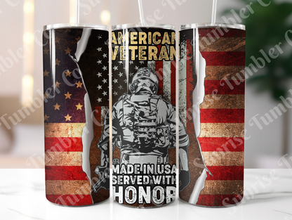 Military, Veteran & First Responders Variety Part 1 - 20oz and 30oz Tumblers (Glow In The Dark Green And Blue Available)