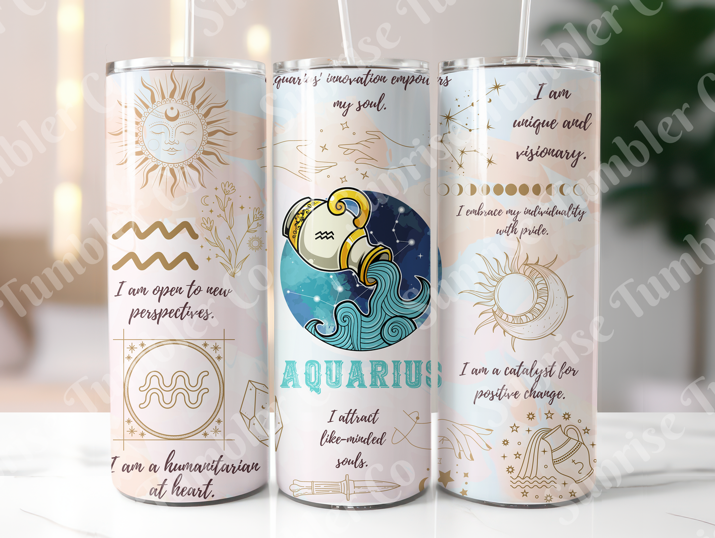 Zodiac Signs Variety Part 1 - 20oz and 30oz Tumblers (Glow In The Dark Green And Blue Available)