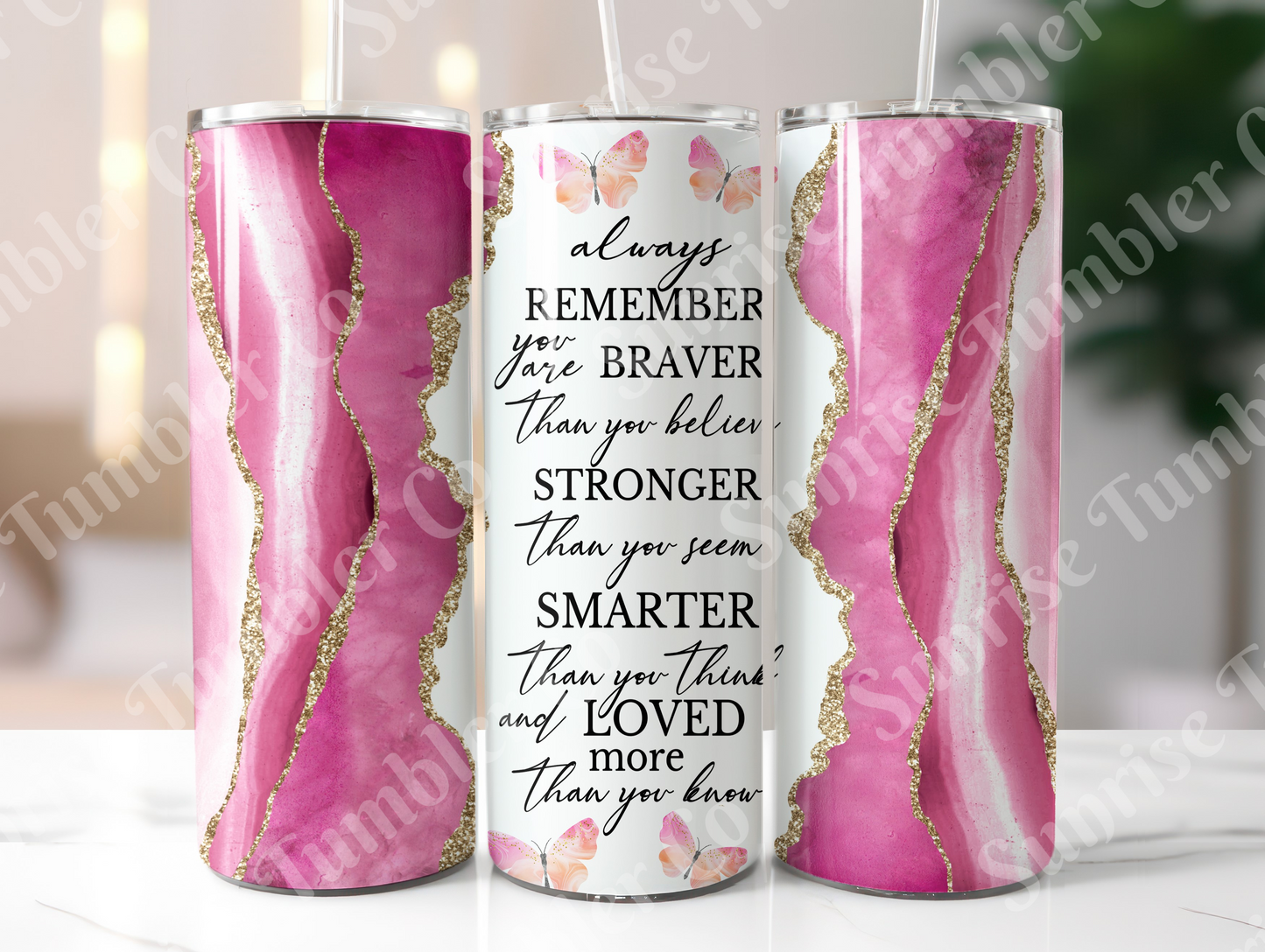 Positive and Inspirational Sayings Variety Part 3 - 20 oz and 30 oz Tumblers (Glow In The Dark Options Available)