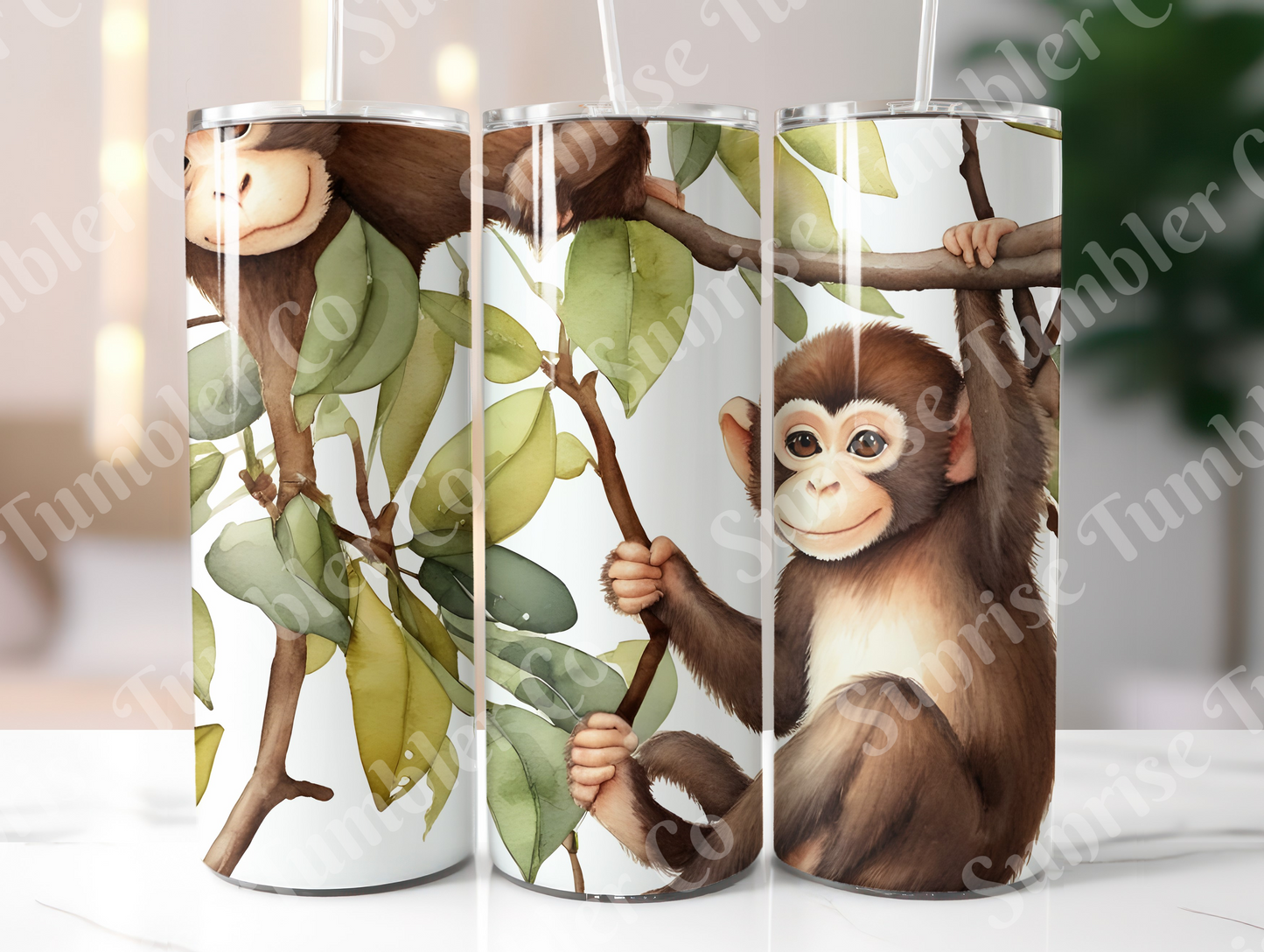 Monkey Variety - 20oz and 30oz Tumblers (Glow In The Dark Green And Blue Available)